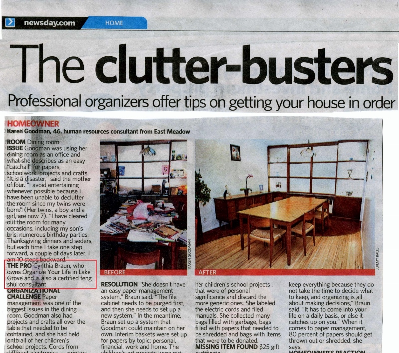 Newsday The clutter busters